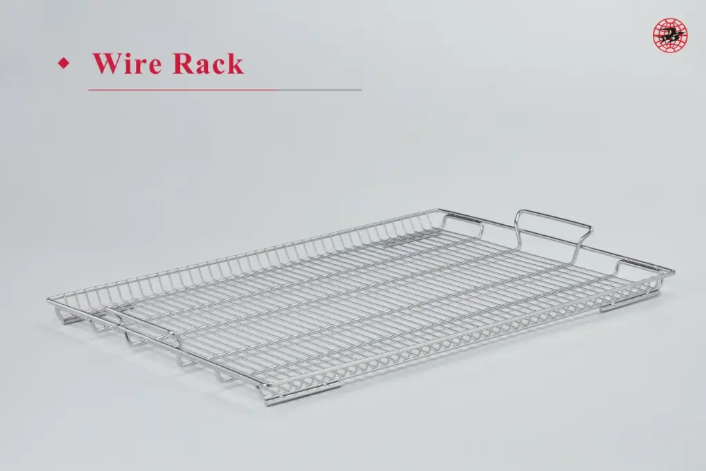 An example of wire racks.